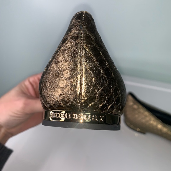 burberry burmese python skin metallic flats 39.5 new - Picture 12 of 12